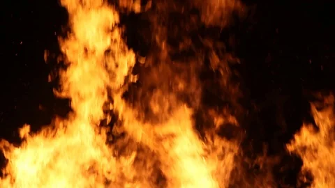 Sporadic flames bursting Stock Footage 122306753