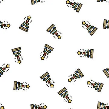 Sport achievement vector seamless pattern Illustrazione stock