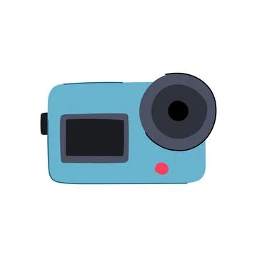 Sport action camera cartoon vector illustration Stock Illustration
