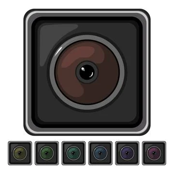 Sport action camera cartoon vector graphic Ilustración de archivo