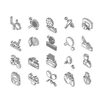 Sport Active Competitive Game isometric icons set vector Illustrazione stock