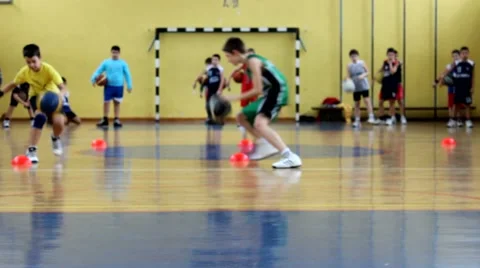 Sport activity of children Stock Footage 68044090