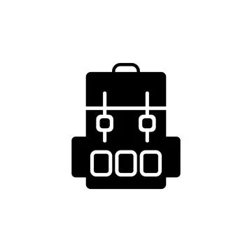 Sport Backpack Flat Vector Icon Stock Illustration