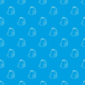 Sport backpack pattern vector seamless blue Stock Illustration