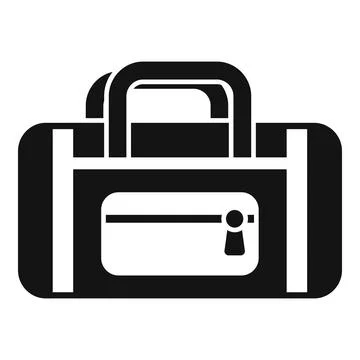 Sport bag icon simple vector. Workout life 스톡 일러스트