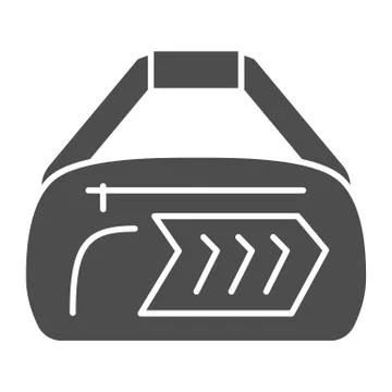 Sport bag solid icon, Gym concept, fitness bag sign on white background, Duffle イラスト素材