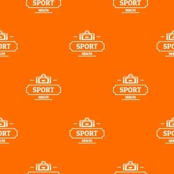 Sport bags pattern vector orange Illustrazione stock