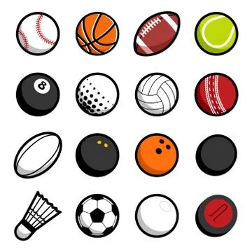 Sport ball set Stock Illustration