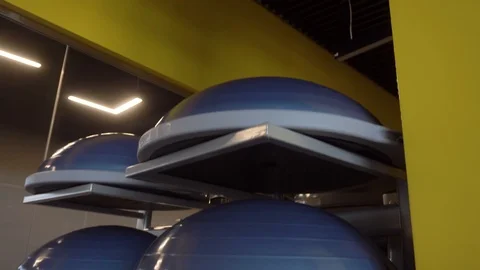Sport balls for group exercises Stock Footage 115054600