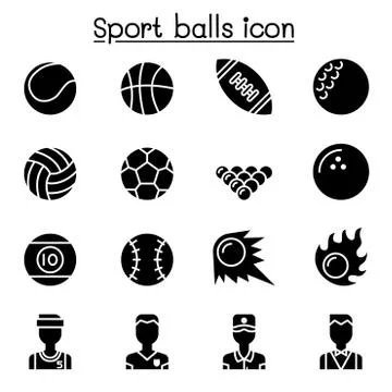 Sport balls icon set vector illustration graphic design 스톡 일러스트