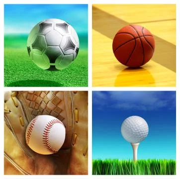 Sport balls Stock Illustration