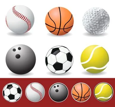 Sport balls Stock Illustration