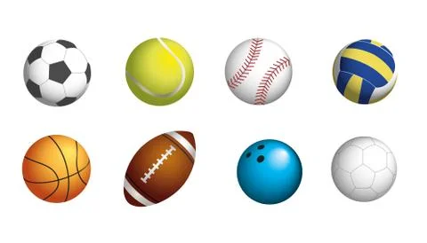 SPORT BALLS SET Illustrazione stock