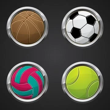 Sport balls set Stock Illustration