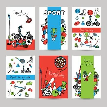 Sport Banner Set Stock Illustration