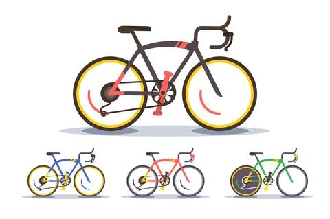 Sport bike set Stock Illustration