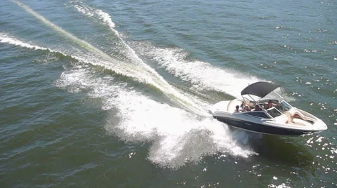 Sport Boat Speeding By Stock Footage 51167006