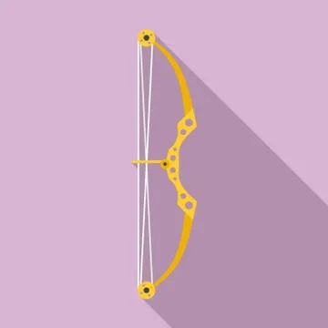 Sport bow icon, flat style Stockillustratie