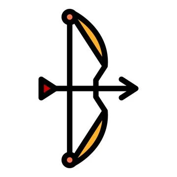 Sport bow icon vector flat 스톡 일러스트