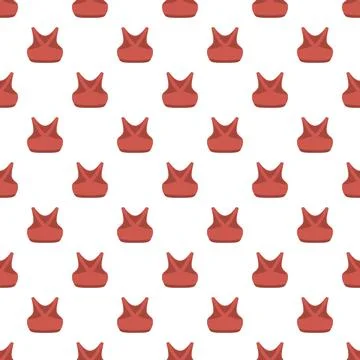 Sport bra repeating pattern on white background Illustrazione stock