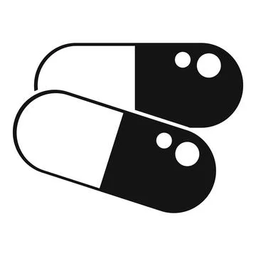 Sport capsule icon simple vector. Diet nutrition Illustrazione stock