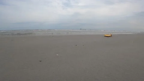 Sport car on the beach Stock Footage 155901049