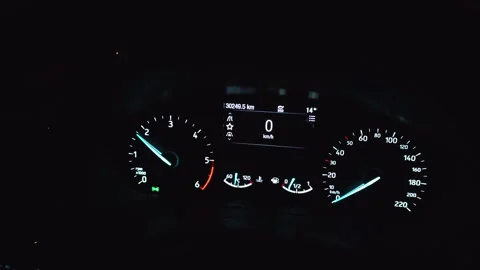 Sport Car Dashboard Instruments, Odometer Speedometer Tachometer, 4K 스톡 동영상 144611229
