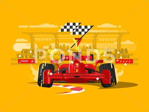 Sport car formula one Stock Illustration