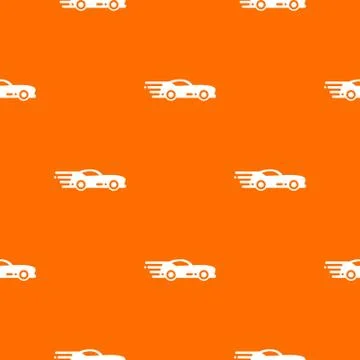 Sport car pattern orange 스톡 일러스트