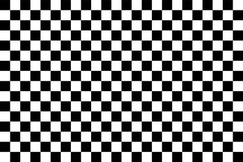 Sport car race pattern. Chess black white seamless background. Vector texture Stock Illustration