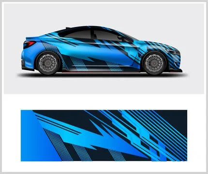 Sport car wrap design vector sport car decal wrap design vector Stock Illustration
