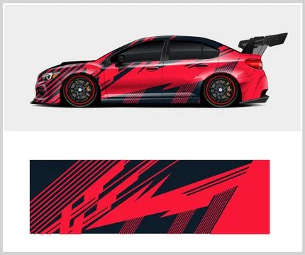 Sport car wrap design vector sport car decal wrap design vector Stock Illustration