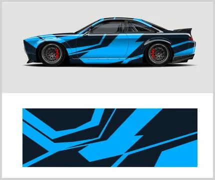 Sport car wrap design vector sport car decal wrap design vector Stock Illustration