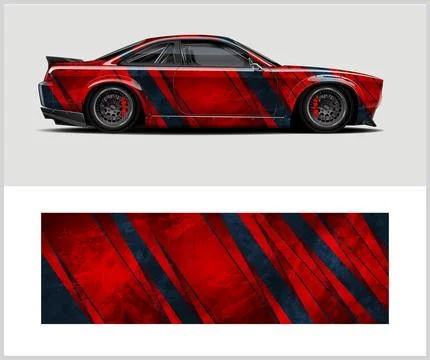 Sport car wrap design vector sport car decal wrap design vector Stock Illustration