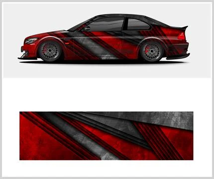 Sport car wrap design vector sport car decal wrap design vector イラスト素材