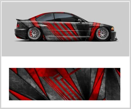 Sport car wrap design vector sport car decal wrap design vector Illustrazione stock
