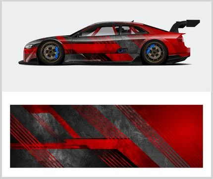 Sport car wrap design vector sport car decal wrap design vector Stock Illustration