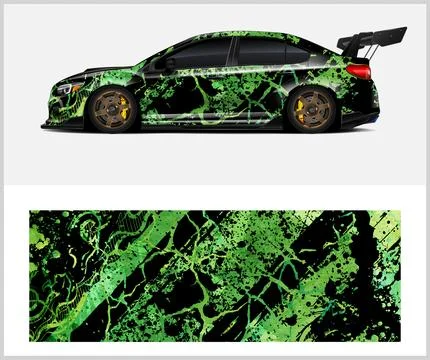 Sport car wrap design vector sport car decal wrap design vector Stock Illustration