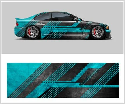 Sport car wrap design vector sport car decal wrap design vector Stock Illustration