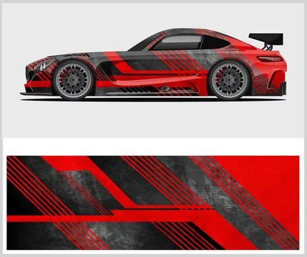 Sport car wrap design vector sport car decal wrap design vector イラスト素材