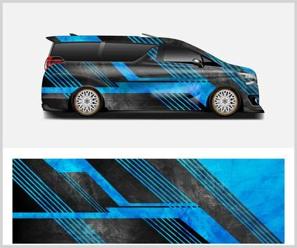 Sport car wrap design vector sport car decal wrap design vector Stock Illustration