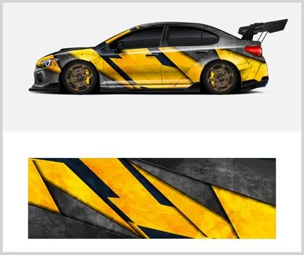 Sport car wrap design vector sport car decal wrap design vector Stock Illustration