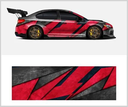 Sport car wrap design vector sport car decal wrap design vector Stock Illustration