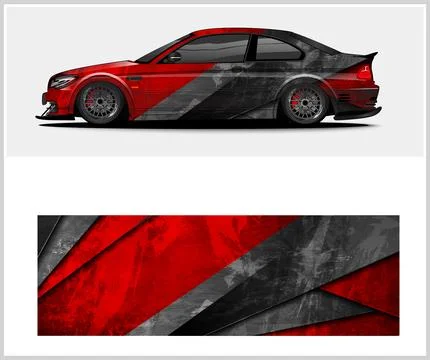 Sport car wrap design vector sport car decal wrap design vector Stock Illustration