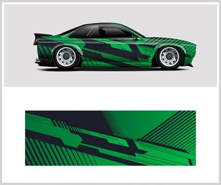 Sport car wrap design vector sport car decal wrap design vector Stock Illustration