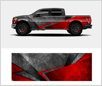 Sport car wrap design vector sport car decal wrap design vector Stock Illustration