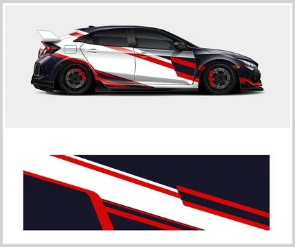 Sport car wrap design vector sport car decal wrap design vector Stock Illustration