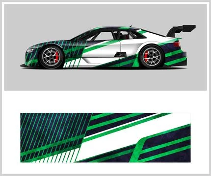 Sport car wrap design vector sport car decal wrap design vector Stock Illustration