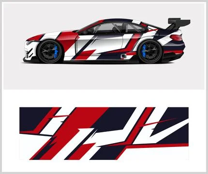 Sport car wrap design vector sport car decal wrap design vector Stock Illustration