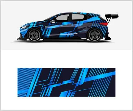 Sport car wrap design vector sport car decal wrap design vector Stock Illustration